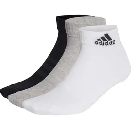 adidas Cushioned Sportswear Ankle 3er Pack Medium Grey Heather / White / Black 46-48