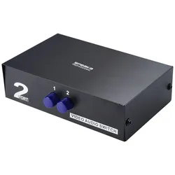 SpeaKa Professional SP-11175216 2 Port Composite-Switch mit Audio-Ports