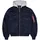Alpha Industries MA-1 Zip Hood Back EMB blau M