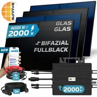 Sunniva Balkonkraftwerk Bifazial 2000W inkl. ASTRO-E 2000W Wechselrichter, 4x