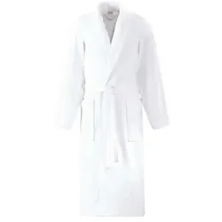 Bademantel inkl. Gürtel Weiss Größe M Velours Schalkragen unisex