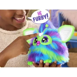 Hasbro Furby Galaxie, interaktives Plüschtier, leuchtet im Dunkeln, französische Version