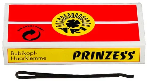 Prinzess Prinzess Haarklemme 50 mm Schwarz (12 Stück)