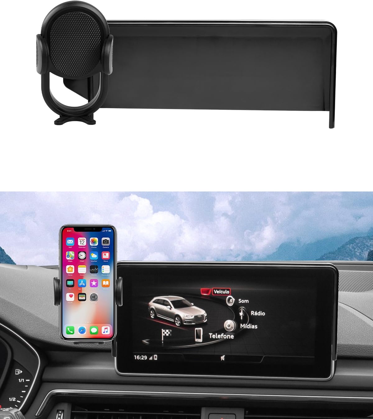 Autorder Custom Fit for Car Phone Holder 22017-2019 Audi A4/2018-2020 Q5 Accessories Phone Mount 8.3 inch Screen Cell Phone Automobile Cradles Hands-Free 360 Degree Rotation