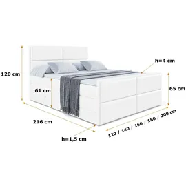 altdecor Aura-Z King 120 x 200 cm H3/H4 Weiß