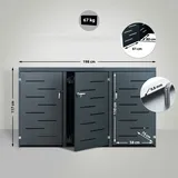CLP Tanis für 2-3 Mülltonnen bis 240 l 198 x 80 x 116 cm anthrazit