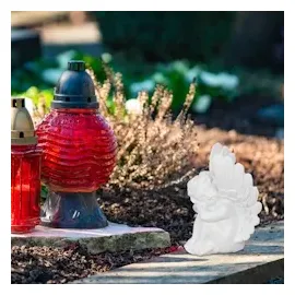 Relaxdays Grabengel 2er Set, Engelfigur anmutig, wetterfest, frostsicher, Grabschmuck, Schutzengel, Kunststein, weiß