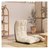 vidaXL Bodenstuhl Faltbar Creme Stoff