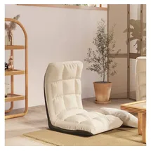 vidaXL Bodenstuhl Faltbar Creme Stoff