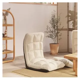 vidaXL Bodenstuhl Faltbar Creme Stoff