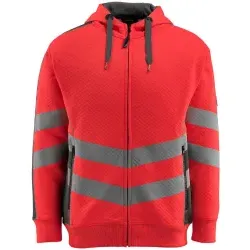 MASCOT® Warnschutz Kapuzensweatshirt CORBY Safe Supreme, rot 50138-932 , 1 Stück, Größe: 3XL