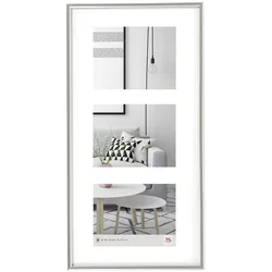 walther + design Galeria Kunststoff Bilderrahmen, weiss, 3x 13x18 cm