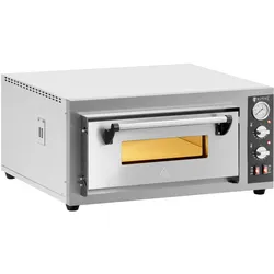 Elektro-Pizzaofen - 4 x 25 cm - 1 Kammer - 4200 W - Schamottstein - Royal Catering RCPO-1002-N