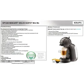 Krups KP 1238 Nescafe Dolce Gusto Mini Me