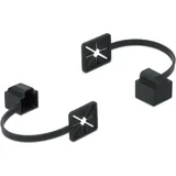 DeLock 86589 Staubschutz für RJ45 Stecker mit Befestigungsclip schwarz