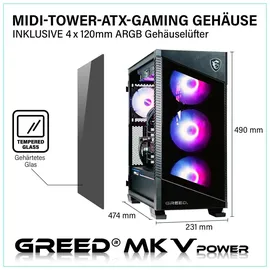 Greed Gaming PC Intel Core i9 12900KF 5,2 GHz 32 GB RAM 1 TB SSD Win 11 Pro