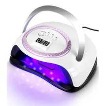 nuxory UV LED Lampe für Nägel, 288W Nageltrockner Professionelle Schnell Trocknen Nagellampe mit 66 LEDs 4 Timer LCD Display tragbarer Handgriff und Auto-Sensor, für Finger/Zehennagel und Alle Gel Nagellack
