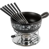 Kuhn Rikon Käsefondue Set Suisse schwarz Ø 23 cm,