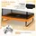 Costway 2 in 1 Kindertrampolin rechteckig 2,1 x 1,5 m inkl. Sicherheitsnetz Schwarz/Orange