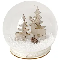 Hti-Living Schneekugel Rehe mit LED-Beleuchtung