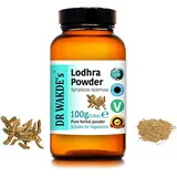 DR WAKDE'S Lodhra Pulver (Symplocos racemosa) - 100 g (3,5 Unzen) | Rein, Raw & Getrocknetes Pulver | Ayurveda-Kräuter | Vegan | Nichts hinzugefügt