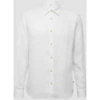 S.Oliver Langarmhemd aus Leinen, Herren, weiß, 3XL