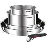 Tefal Ingenio Emotion On Topf und Pfannenset abnehmbarer Griff, mit Zubehör, stapelbar, platzsparend, Topfset Induktion Titanium 2X Antihaftversiegelung, einfache Handhabung und Reinigung, L897SK