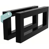 HAGO24 Wandhalterung Regal 2er Set in schwarz I 350x150mm I hochwertige DIY Regalhalterung I Waschtisch Halterung aus Stahl I Wandregal Halterung zur individuellen Gestaltung I robuste Regalträger
