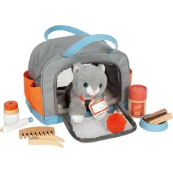 Small Foot Katze mit Tasche und Pflege-Set