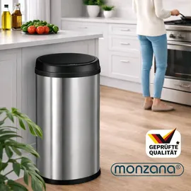 monzana Mülleimer 50 l Silber