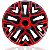 NRM Radkappe Radzierblende NRM THE BEST 16 Zoll BICOLOR rot/schwarz, 16 in Zoll, (4-St) rot|schwarz