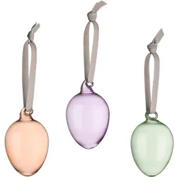 Iittala - Ostereier aus Glas, braun / flieder / grün (3er-Set)