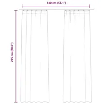 vidaXL Verdunkelungsvorhänge Haken 2 Stk. Samt Antik-Rosa 140x225cm
