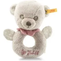 STEIFF 241611 Hello Baby Lea Teddybär Greifring mit Rassel in Geschenkbox