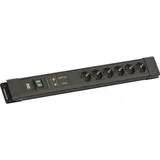 Bachmann Steckdosenleiste 2 m Schwarz 6 St.