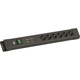 Bachmann Steckdosenleiste 2 m Schwarz 6 St.