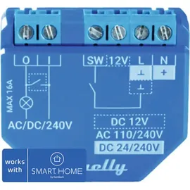 Shelly Plus 1 | Wlan & Bluetooth Smart Relais Schalter - 16A | Trockenkontakt | Lichtschalter | Hausautomation | Kompatibel mit Alexa & Google Home | iOS Android App | Kein Hub erforderlich