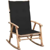 Maison Exclusive - Schaukelstuhl mit Kissen Bambus - Braun
