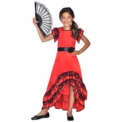 Flamenco Tänzerin Ana Kinderkostüm - Kinder-6-8-Jahre