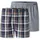 SCHIESSER Boxershorts kariert blau/grau XXL 2er Pack