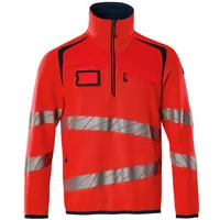 Mascot Strickpullover mit kurzem Reißverschluss XL - rot/schwarzblau