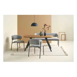 Schöner Wohnen Sitzbank Polsterbank Grau 163 x 80 x 56 cm