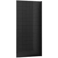 AICA Schwarz Walk In Duschtrennwand 140x200cm Duschwand mit Glasschutzfolie 8mm NANO-Glas