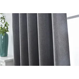 Gardinenbox Premium Verdunkelungsvorhang HxB 245x140 cm Dunkelgrau »Boston Dark« 100% Verdunkelung mit Multibandaufhängung, 2023600