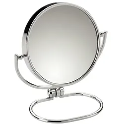 Standspiegel Franca Metall silber glänzend 11,5x6,5x11,0cm 9,0cmØ