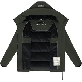 Marikoo Damen Winter Steppjacke Winterjacke gesteppt warm fleece gefüttert Kuscheltatze