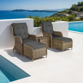 Tectake Benissa Set 5-tlg. Beige