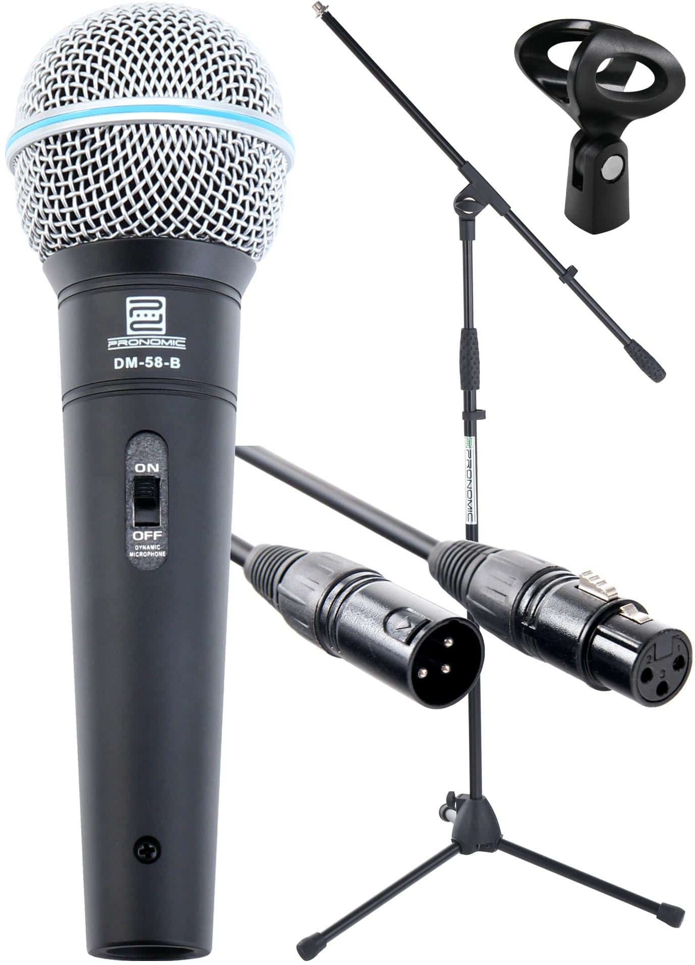 Pronomic Superstar XLR  Mikrofonset Mikrofon+ Stativ+ XLR-Kabel