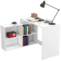 Demeyere Schreibtisch CORNER weiß matt, 111,9x100,7x76,7 cm, L-förmig -