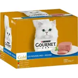 Purina Gourmet Gold Feine Pastete x 85 g - Mixpaket Fleisch (Kaninchen, Kalb, Rind, Lamm)